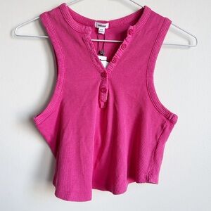 GARAGE | Ribbed Henley Tank